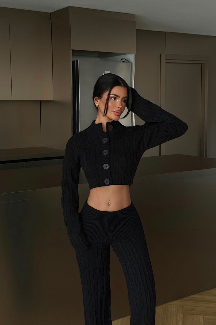 Siyah Isobel Triko Takım ATE-4501 - EYYO