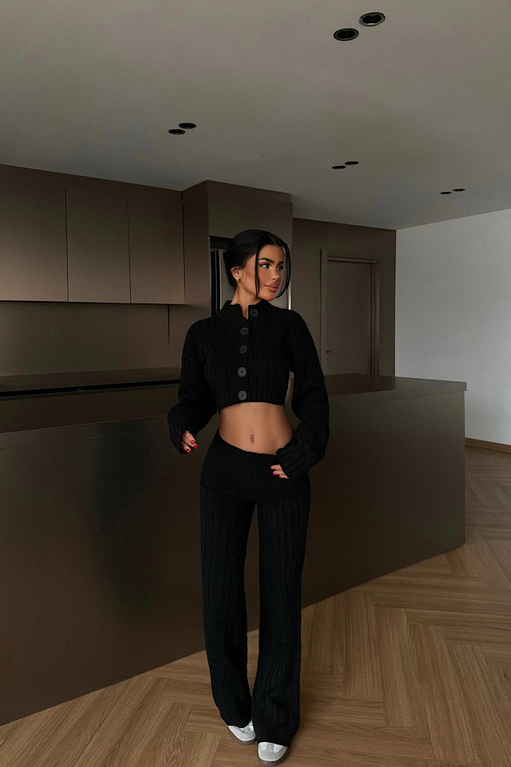 Siyah Isobel Triko Takım ATE-4501 - EYYO