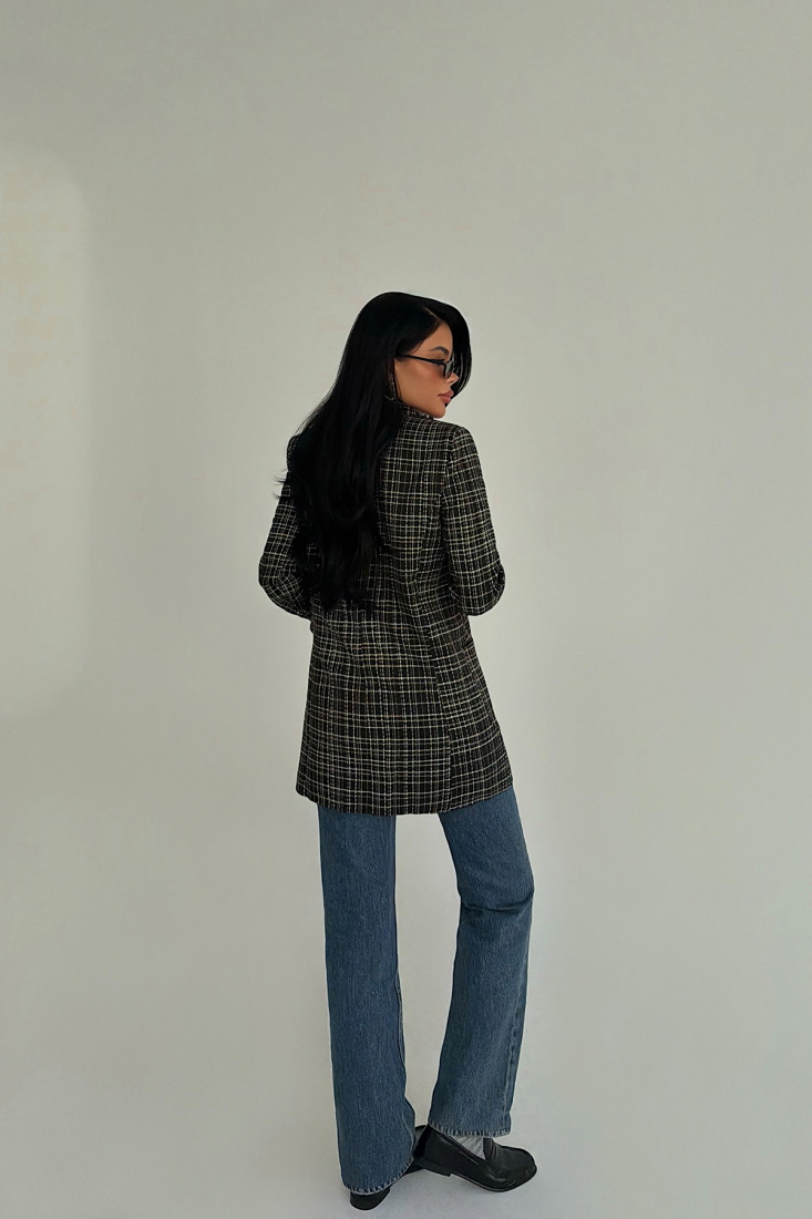 Siyah Ekose Kody Ceket ATE-3966 - EYYO