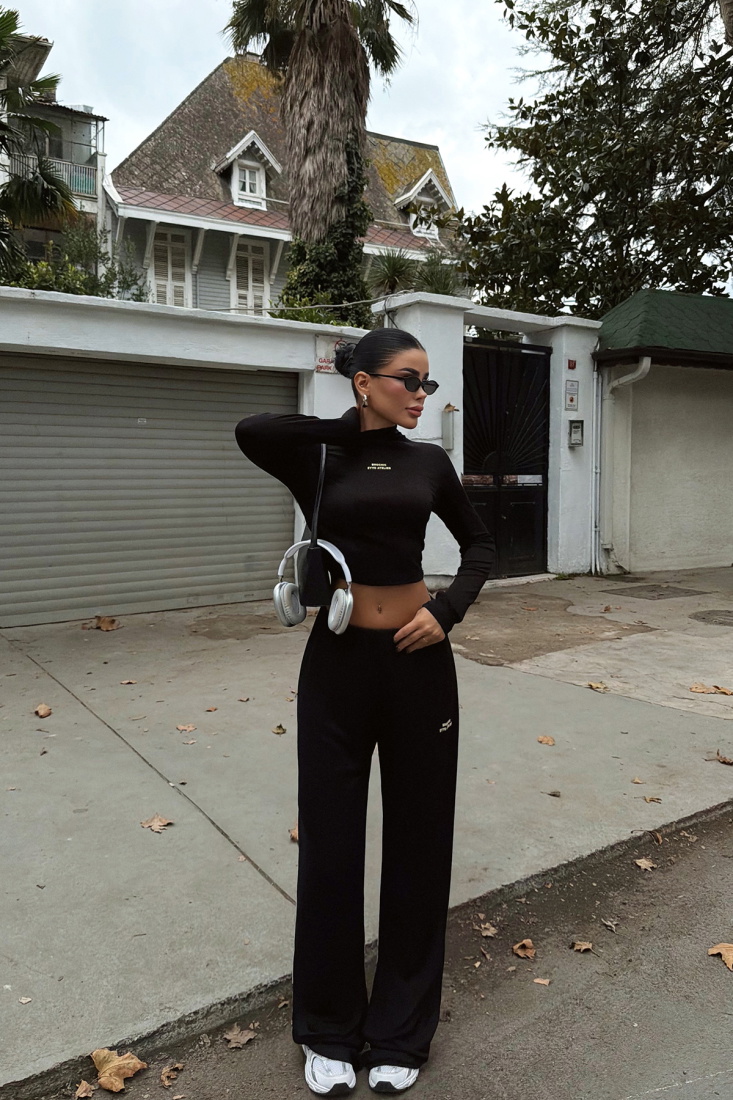 Siyah Revees Alt Üst Takım ATE-3669 - EYYO