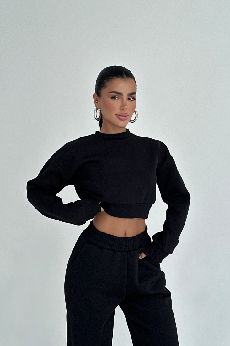 Siyah Fluid Eşofman Takım ATE-3702 - EYYO