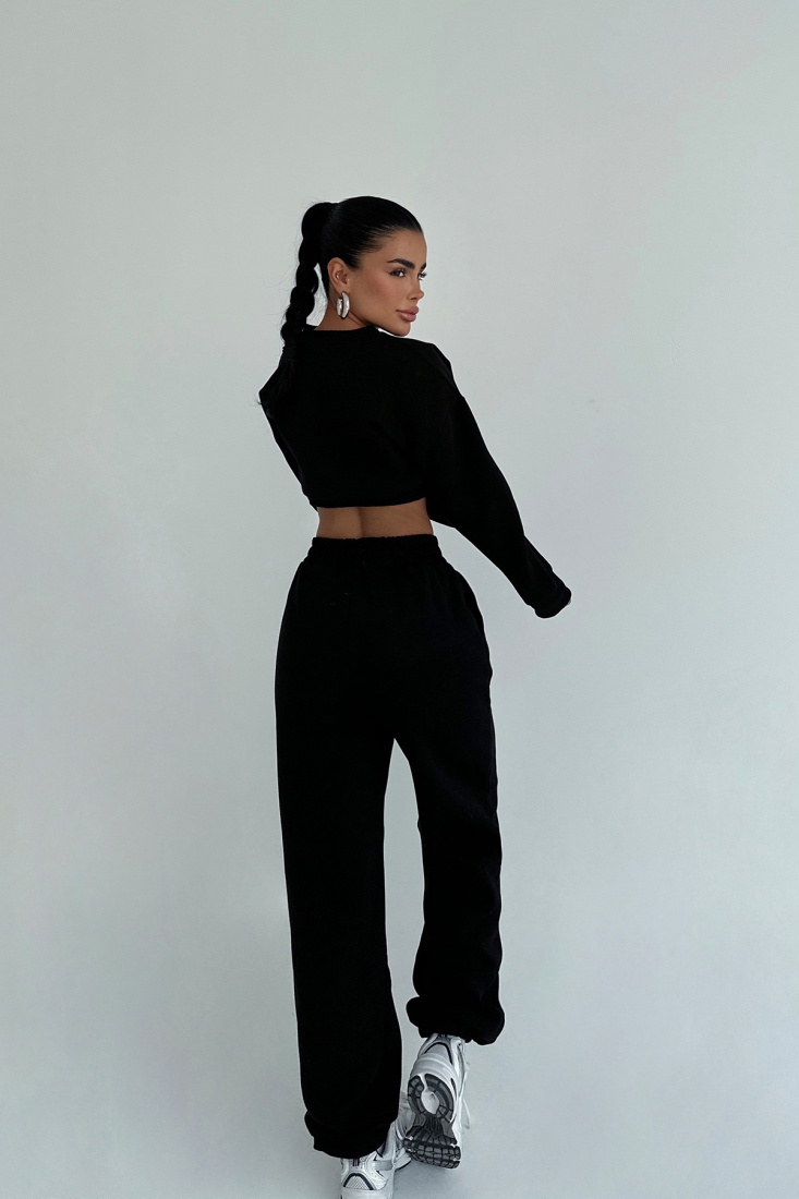 Siyah Fluid Eşofman Takım ATE-3702 - EYYO