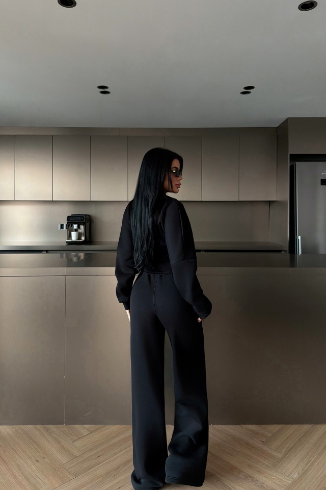 Siyah Oska eşofman takımı ATE-4104 - 4