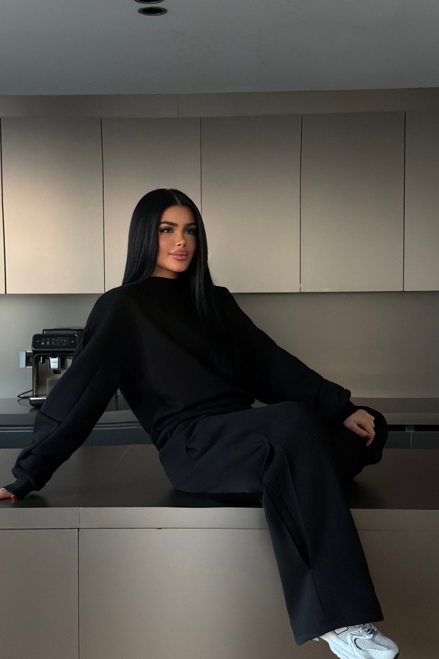 Siyah Valenty Eşofman Takımı ATE-4161 