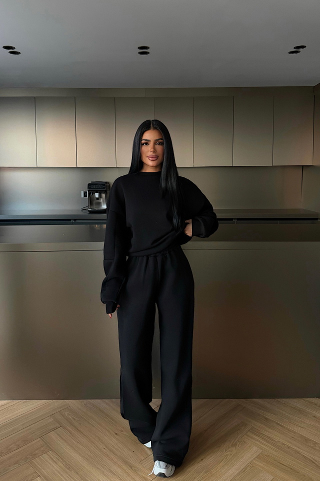 Siyah Valenty Eşofman Takımı ATE-4161 - 2