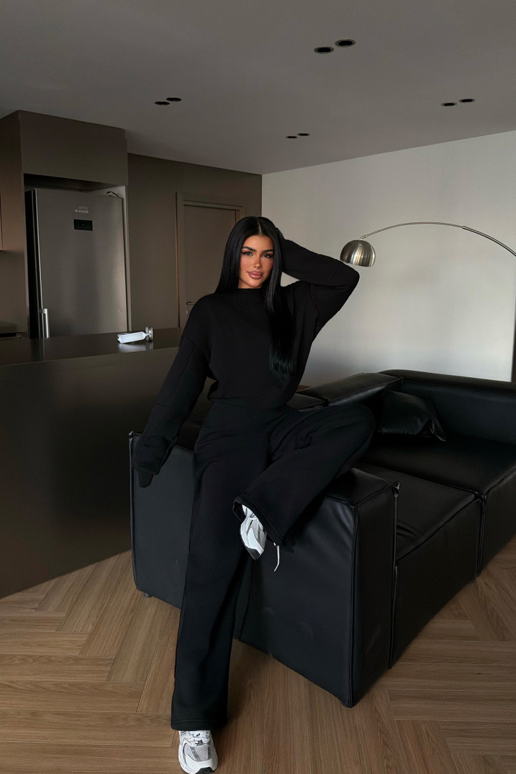 Siyah Valenty Eşofman Takımı ATE-4161 - EYYO