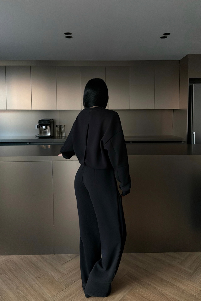 Siyah Valenty Eşofman Takımı ATE-4161 - 4