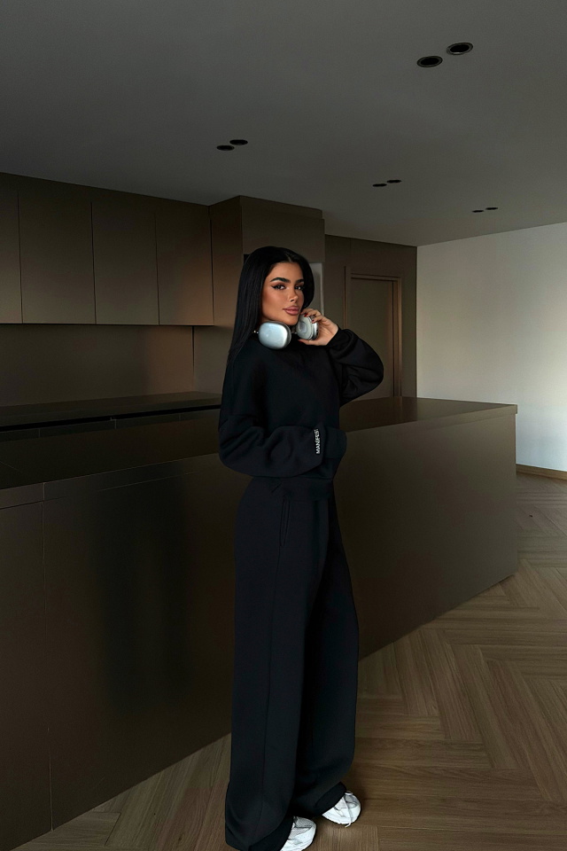 Siyah Manifest Eşofman Takımı ATE-4166 - 3