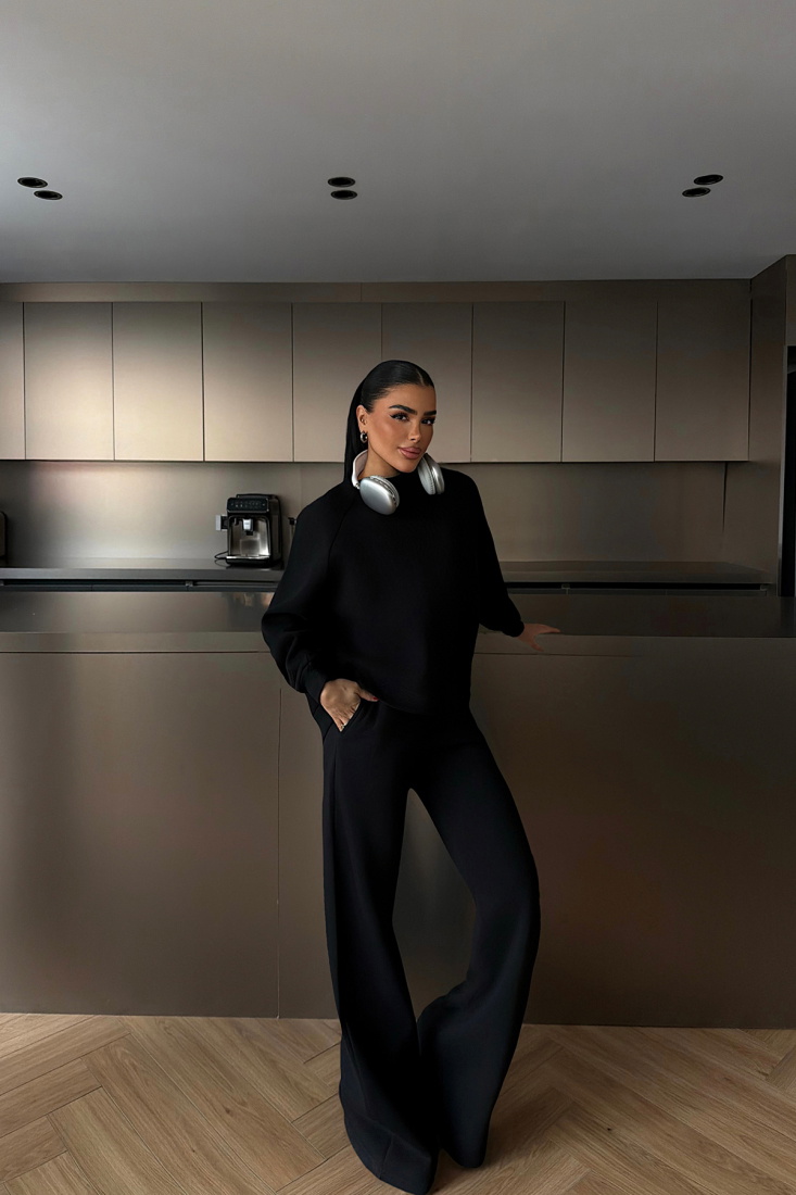 Siyah Revovy Eşofman Takımı ATE-4279 - EYYO