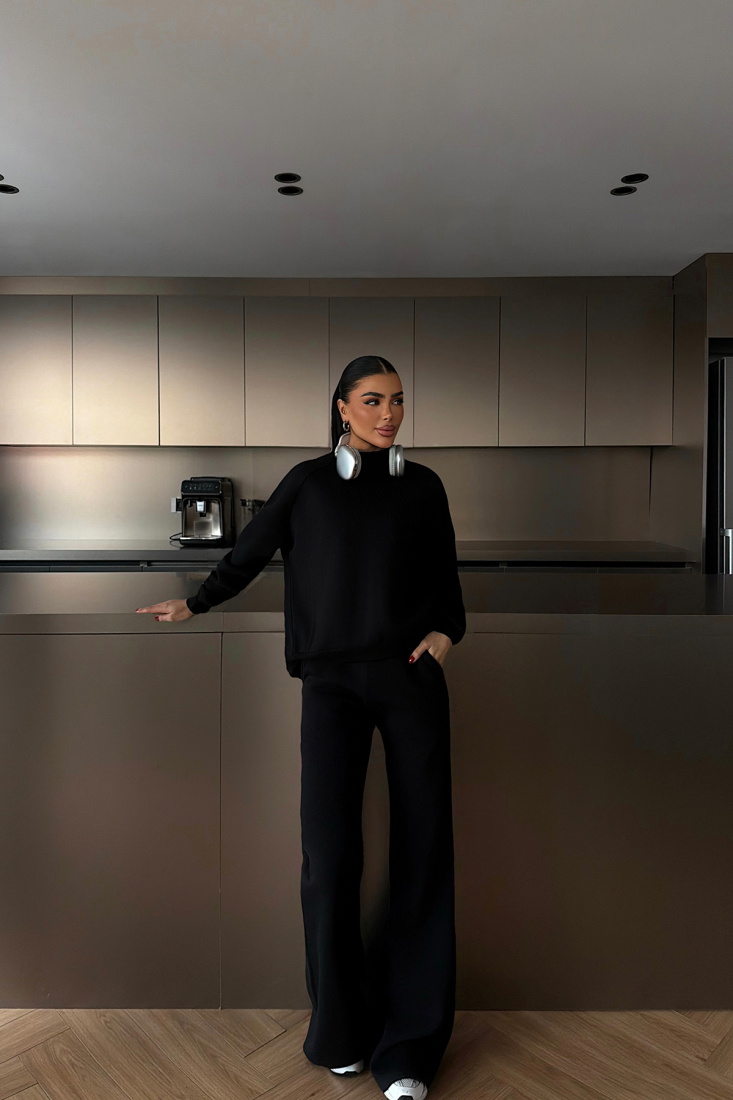 Siyah Revovy Eşofman Takımı ATE-4279 - EYYO