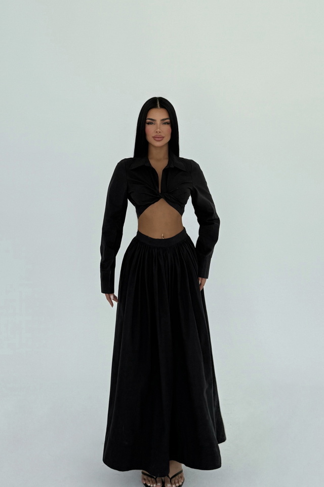 Siyah Veuve Alt Üst Takım ATE-2321 