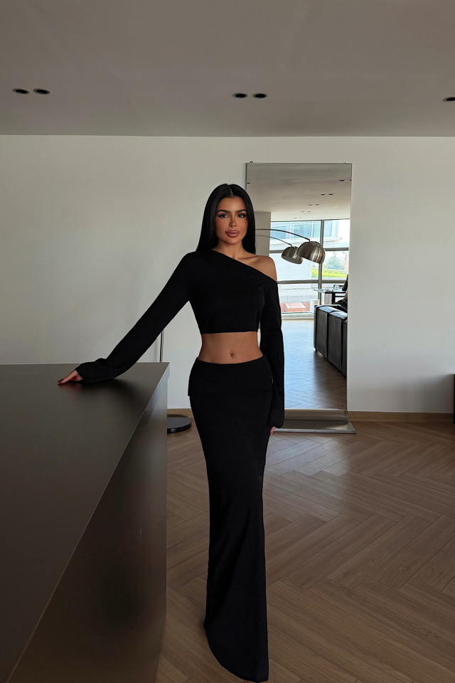 Siyah Cashless Triko Takım ATE-4063 