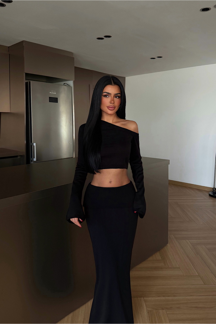 Siyah Cashless Triko Takım ATE-4063 - EYYO