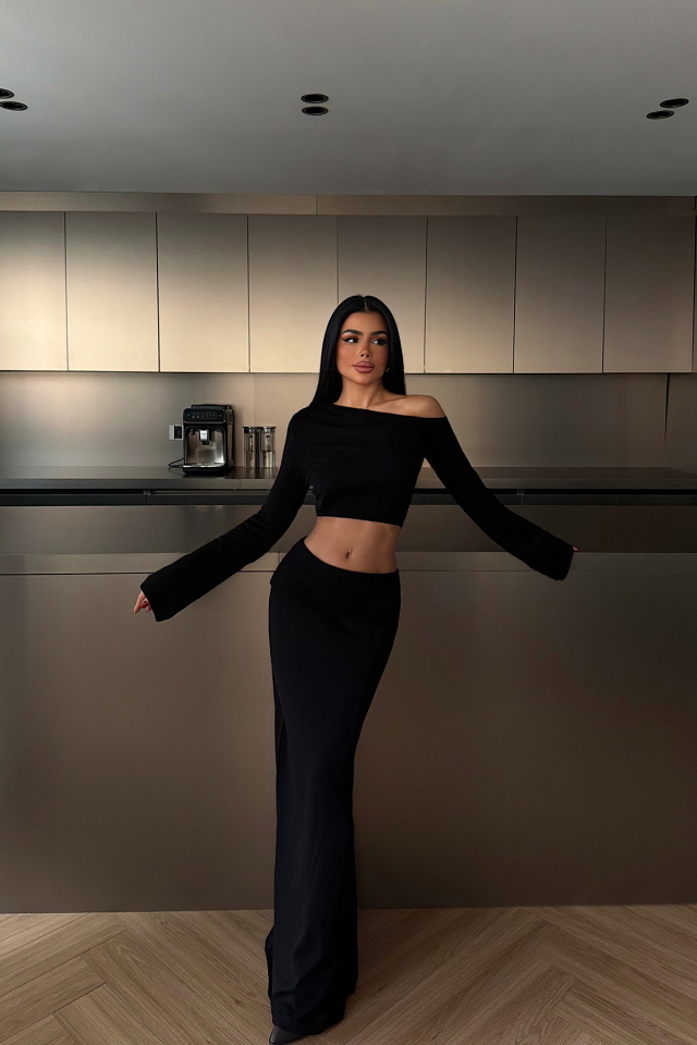 Siyah Cashless Triko Takım ATE-4063 - 3