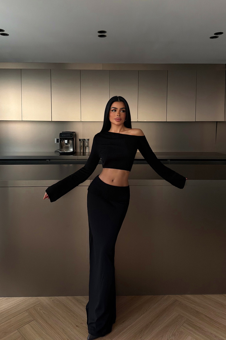 Siyah Cashless Triko Takım ATE-4063 - EYYO