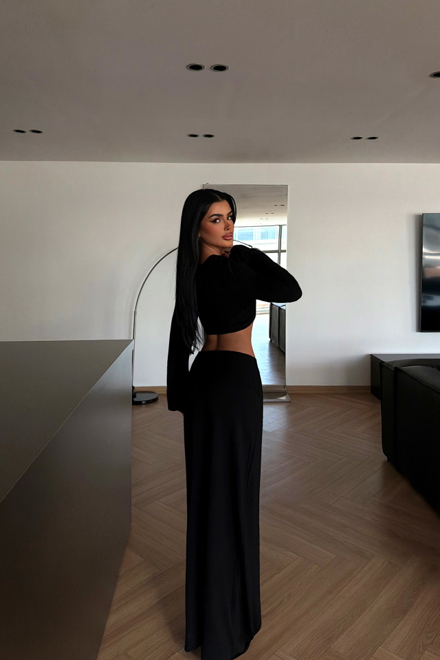 Siyah Cashless Triko Takım ATE-4063 - 4