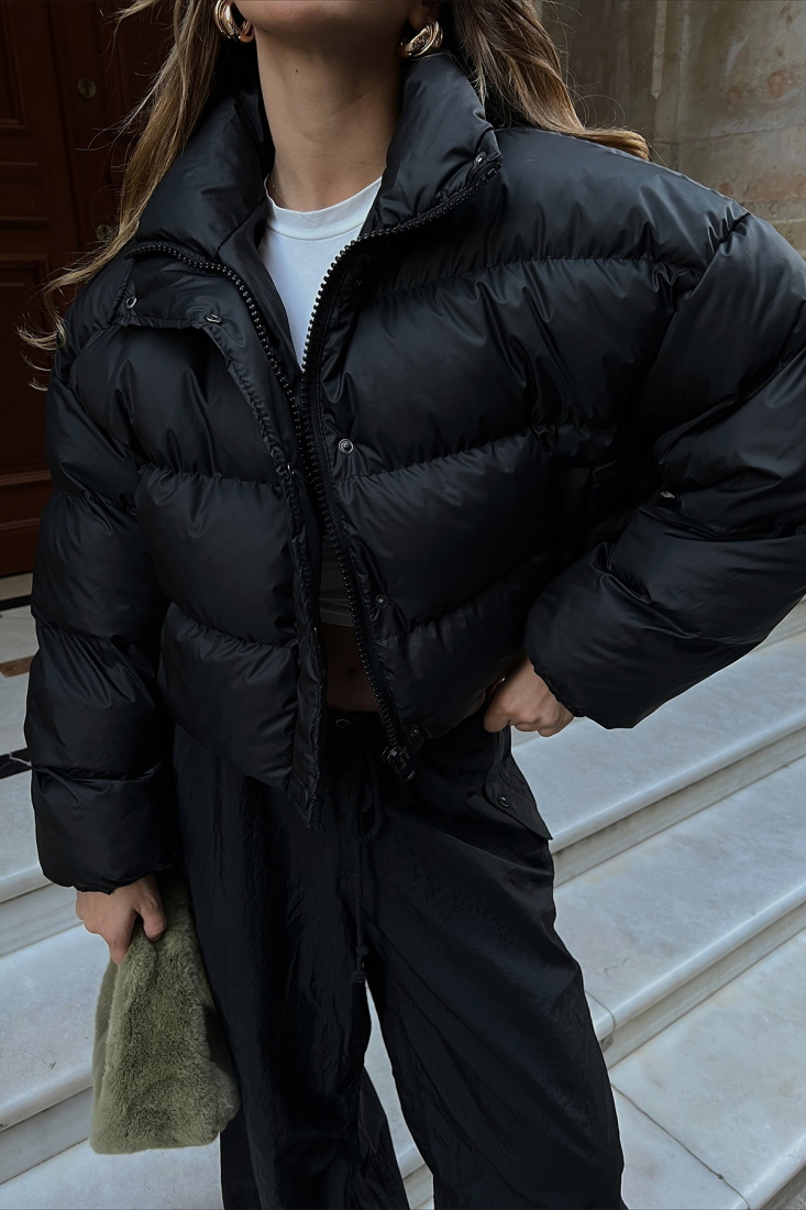 Siyah Fermuar Detay Ceket ATE2207 - EYYO