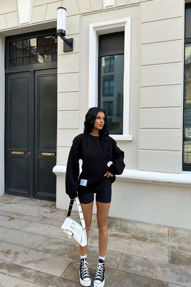 Siyah Fermuar Detay Sweat ATE-0264 - 4