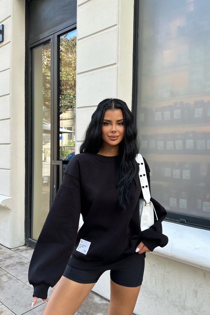 Siyah Fermuar Detay Sweat ATE-0264 - KTN