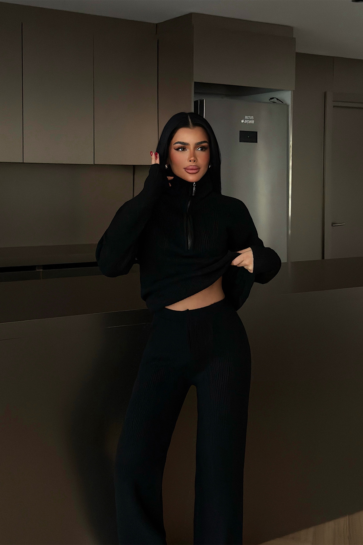 Siyah Nalani Triko Takım - 2