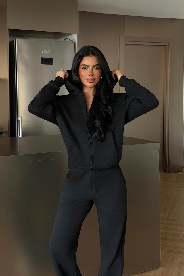 Siyah Rodeo Eşofman Takımı ATE-4410 - 2