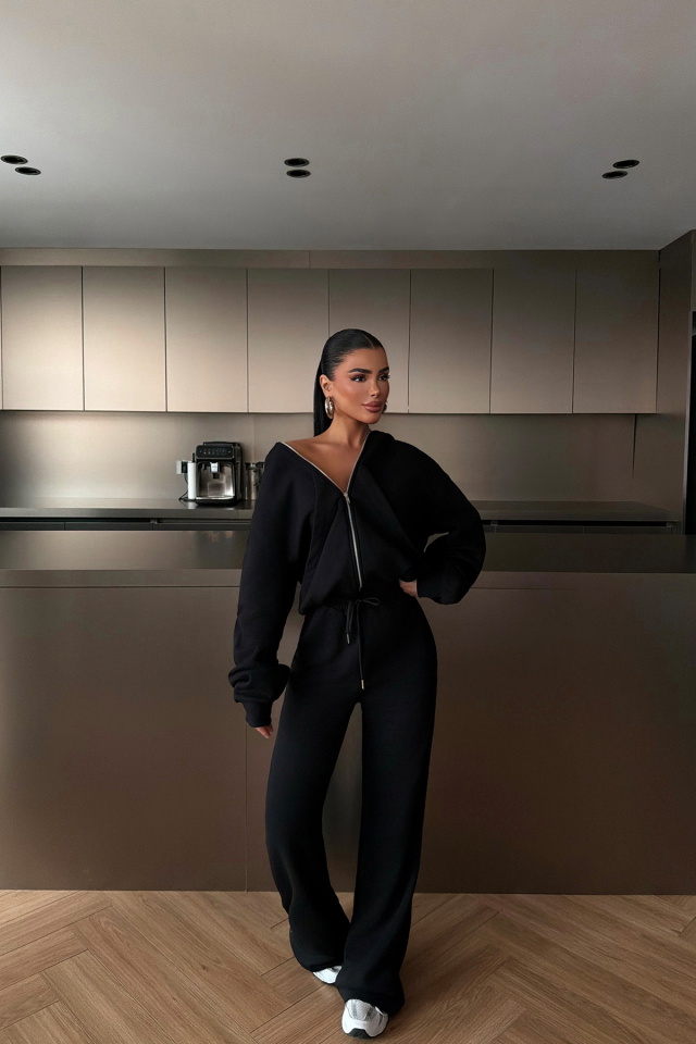 Siyah Sedona Eşofman Takımı ATE-4643 