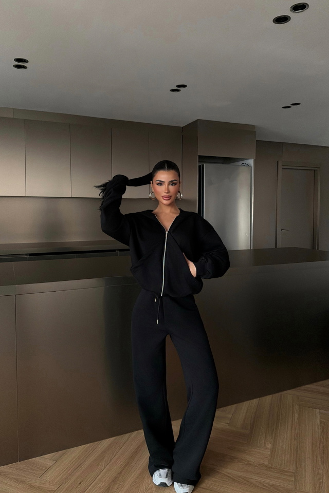 Siyah Sedona Eşofman Takımı ATE-4643 - 3