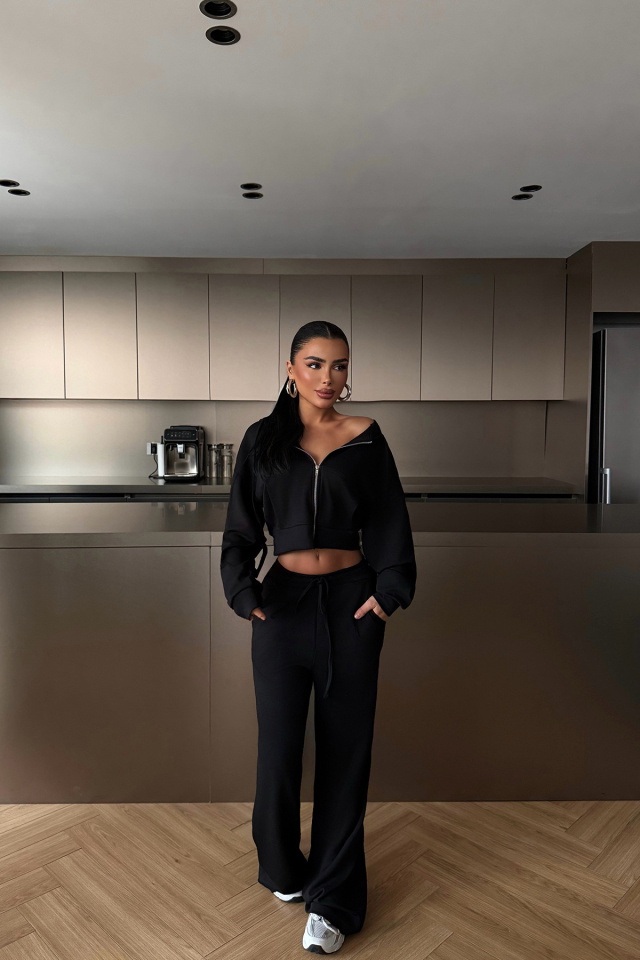 Siyah Priscilla Eşofman Takımı ATE-4731 