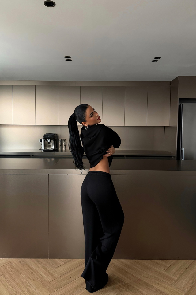 Siyah Priscilla Eşofman Takımı ATE-4731 - 4