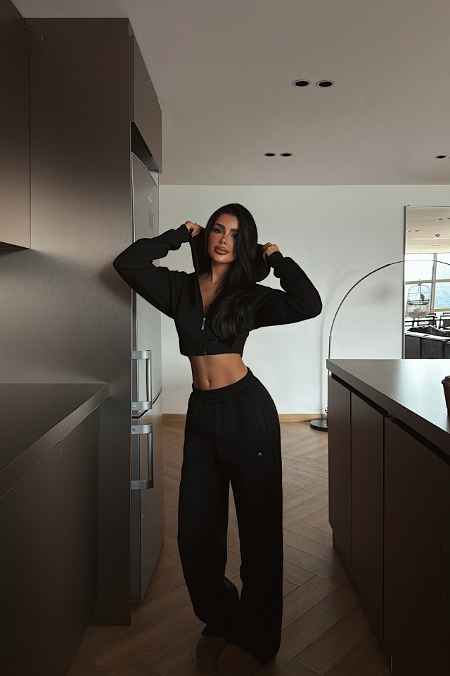 Siyah Joshua Eşofman Takımı ATE-4086 