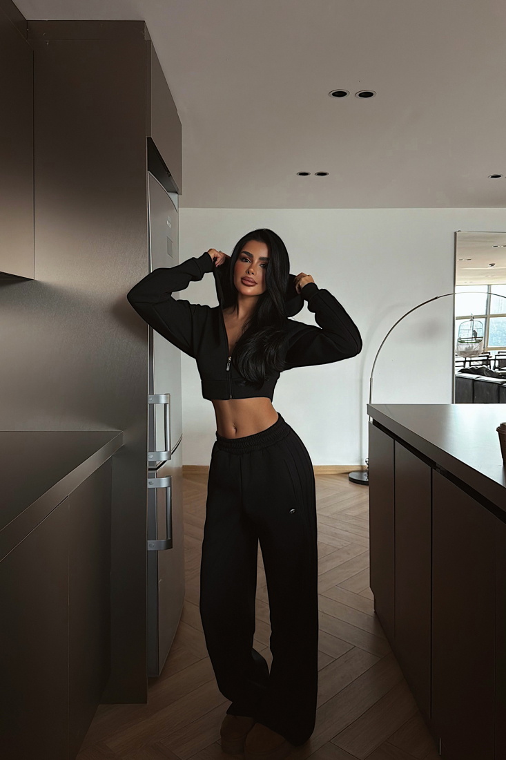 Siyah Joshua Eşofman Takımı ATE-4086 - EYYO