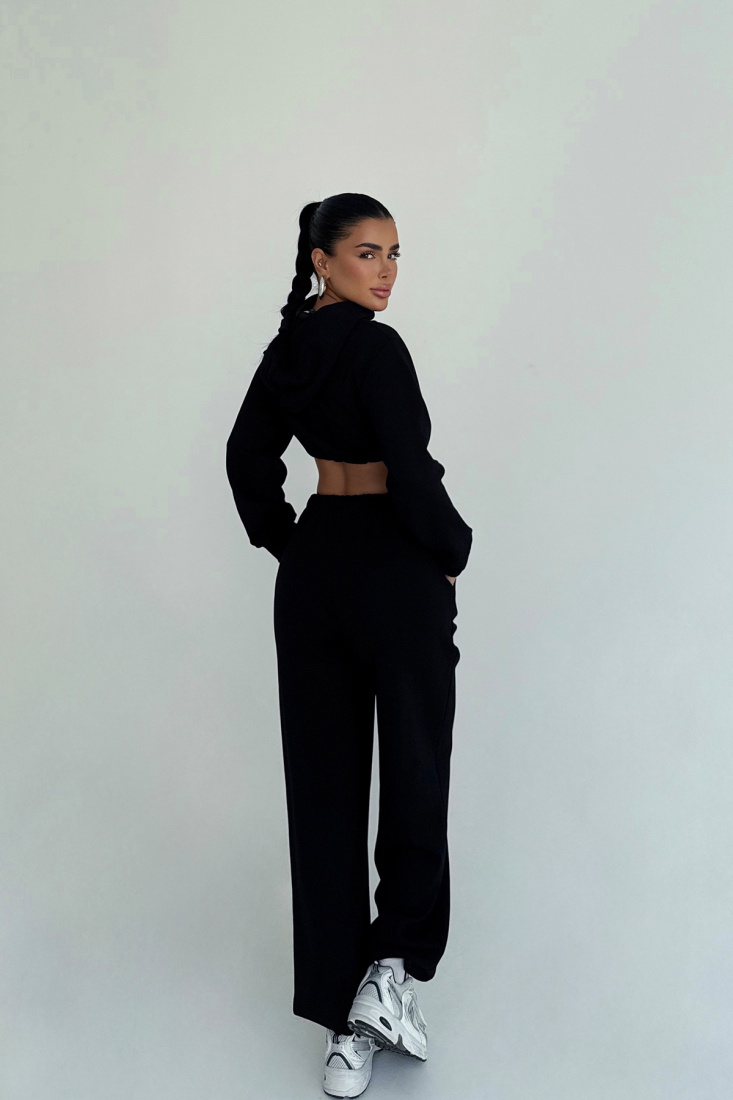 Siyah Farhi Bağlamalı Eşofman Takımı ATE-2471 - EYYO