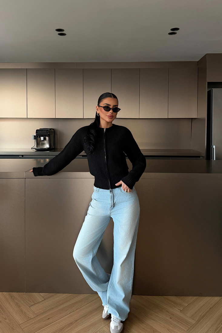 Siyah Lilja Triko Hırka ATE-4059 - EYYO