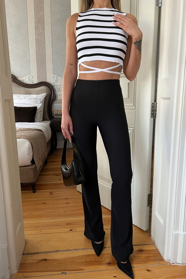 Siyah Fitilli Tayt ATE4168 - 2