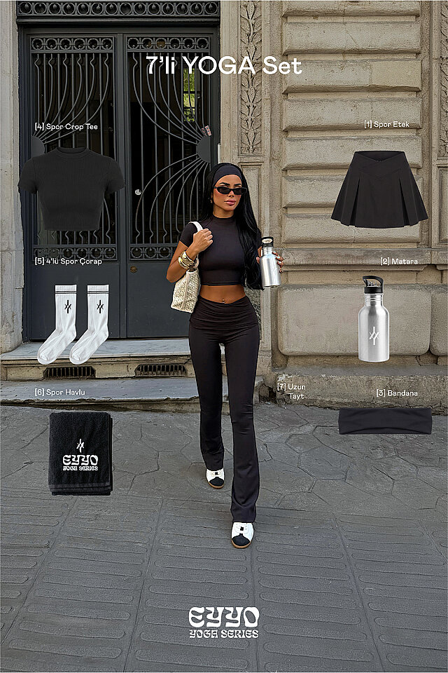 Siyah Flow 7 li Yoga Set  - 