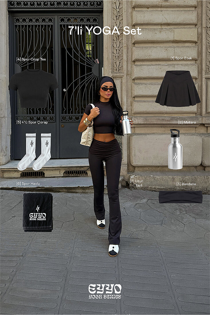 Siyah Flow 7 li Yoga Set 