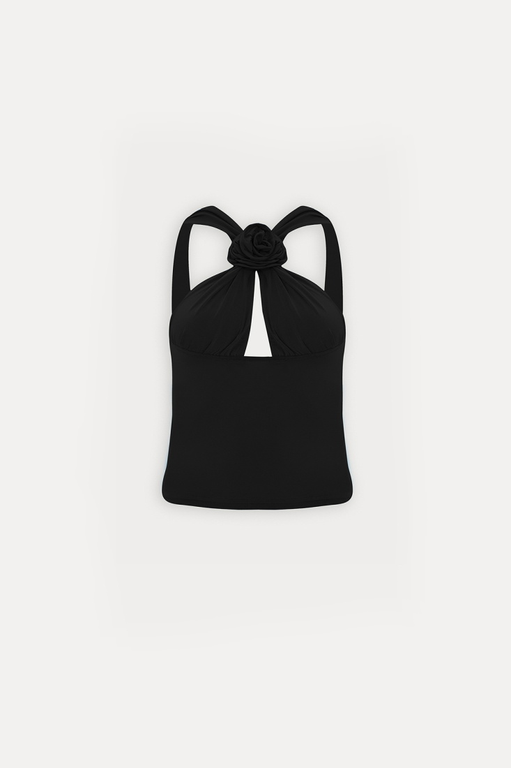 Siyah Armando Güllü Bluz ATE-1336 - EYYO