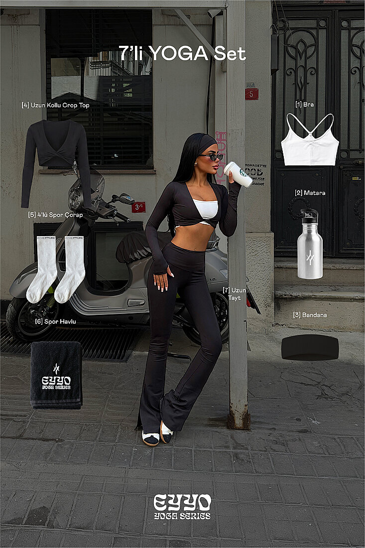 Siyah Harmony 7 Li Yoga Set ATE-6198 - EYYO