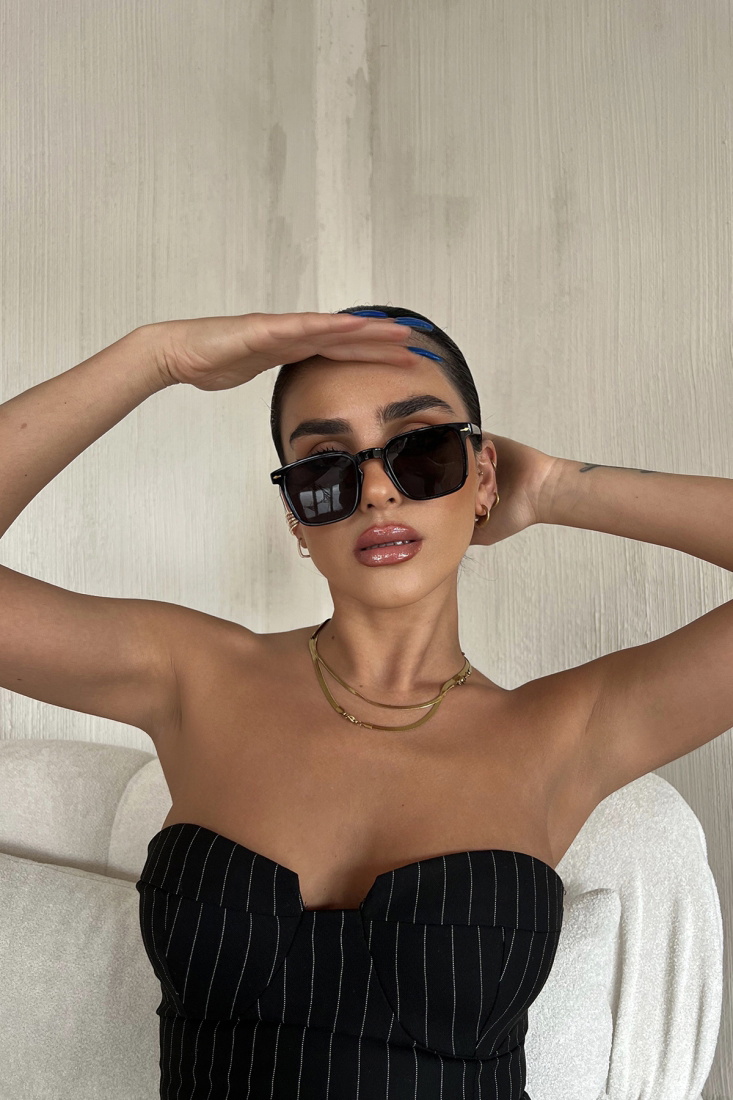 Siyah İnce Çerçeveli Gözlük ATE6720 - 