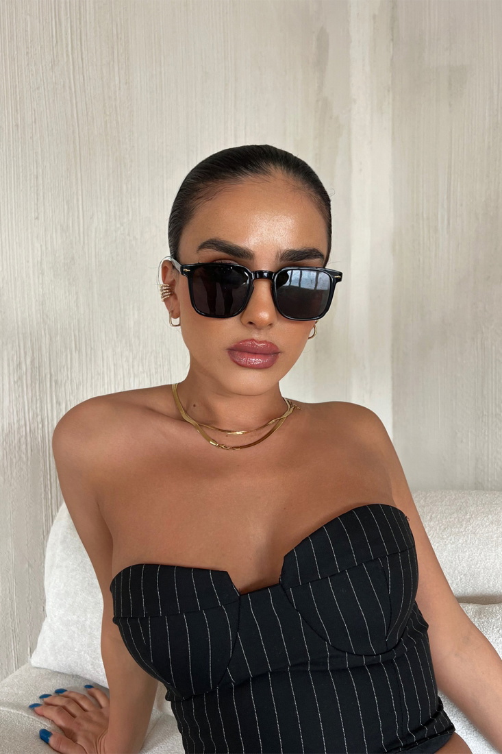 Siyah İnce Çerçeveli Gözlük ATE6720 - 