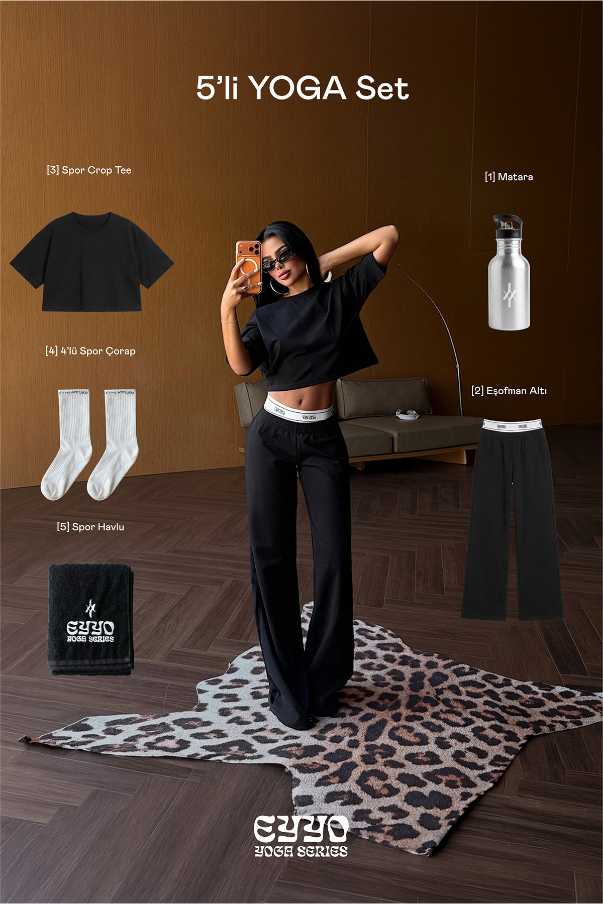 Siyah Judem 5 Li Yoga Set - 1