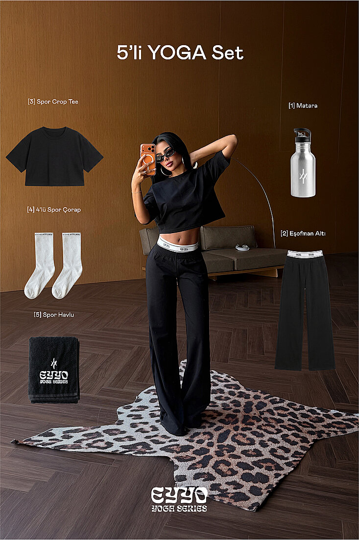 Siyah Judem 5 Li Yoga Set