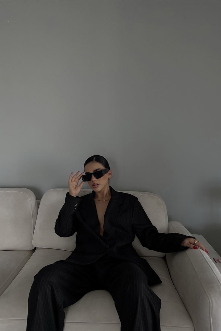 Siyah Kalın Çerçeveli Gözlük ATE3508 - 