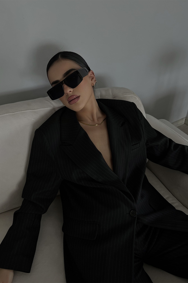 Siyah Kalın Çerçeveli Gözlük ATE3508 - 