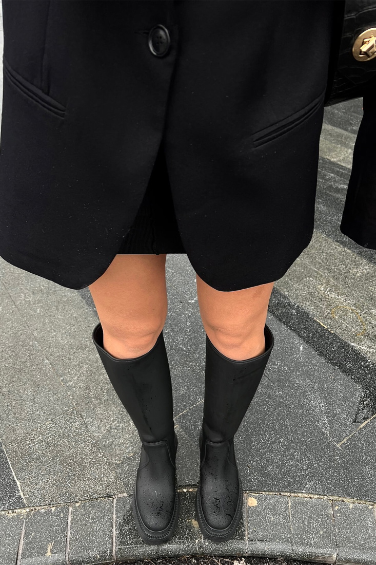 Siyah Kalın Taban Çizme ATE2856 - EYYO