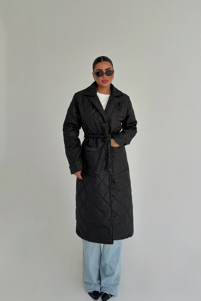 Siyah Naftali Şişme Mont ATE-3819 