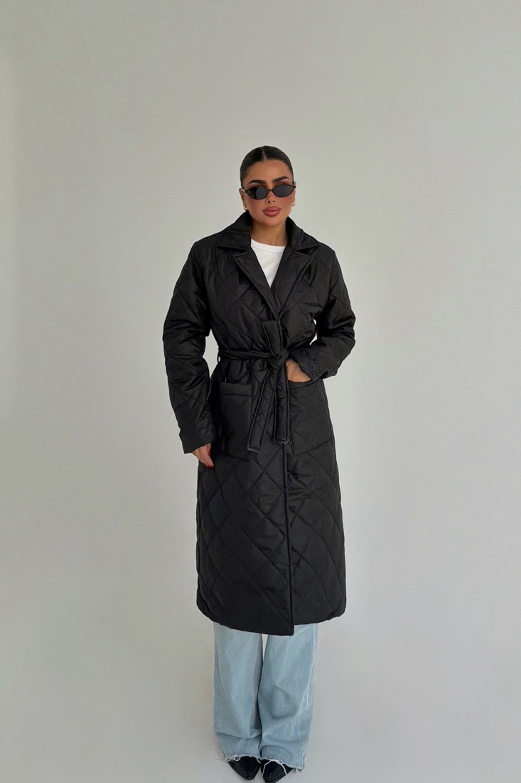 Siyah Naftali Şişme Mont ATE-3819 - EYYO