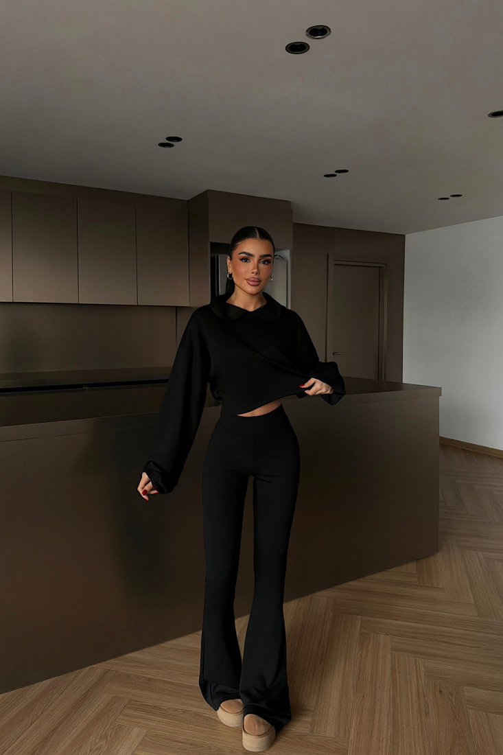 Siyah Kerrie Eşofman Takım ATE-4149 - EYYO