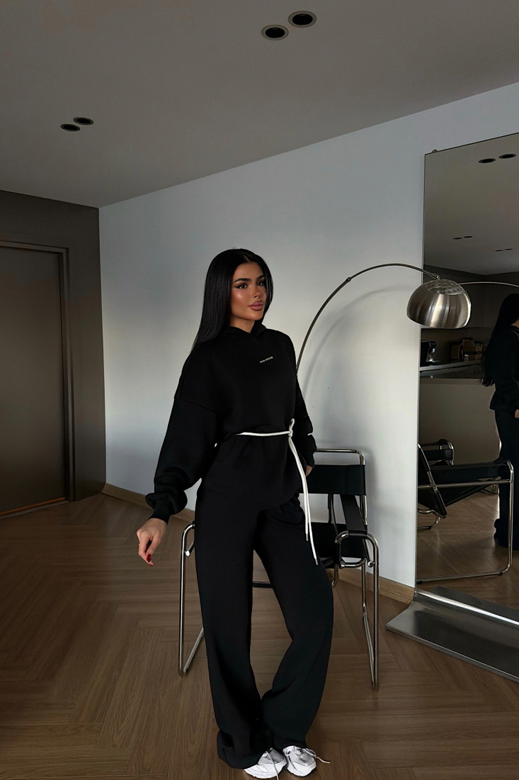 Siyah Cicely Eşofman Takımı ATE-4302 - EYYO