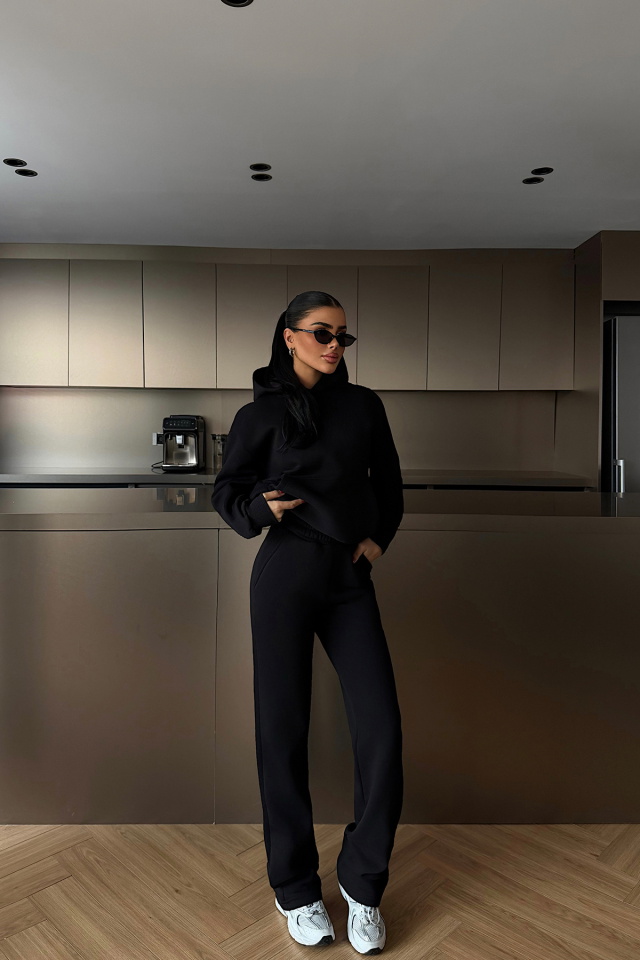 Siyah Vanilly Eşofman Takımı ATE-4392 - 1